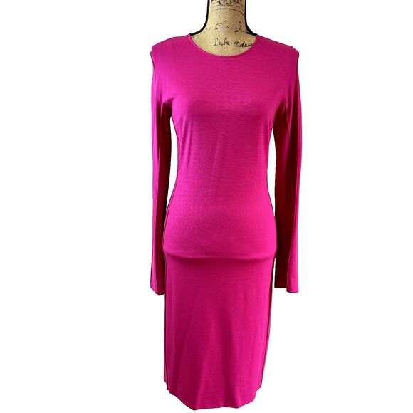Maison Martin Margiela Dresses & Skirts - Maison Martin Margiela Women's Pink Midi Sheath Dress Sz 40/4 Knit Jersey Italy